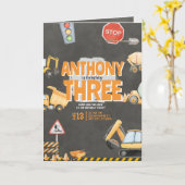 Geburtstagseinladung zum Bau Karte (Gelbe Blume)