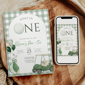 Geburtstagseinladung zum ersten Golf Hole-in-One Einladung