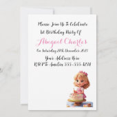 Geburtstagseinladung zum Thema Puppen Einladung (Rückseite)