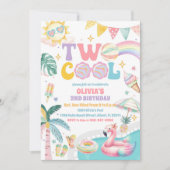 Geburtstagseinladung zum Two Cool Pool Einladung (Vorderseite)