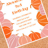 Geburtstagseinladungen für Kürbiskinder Einladung