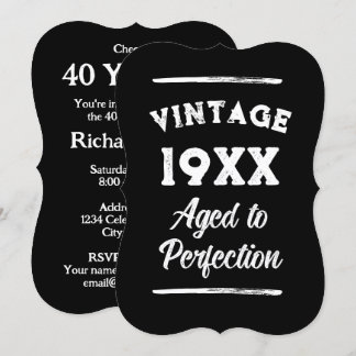 Geburtstagseinladungen im alten Vintage-Stil zum 4 Einladung