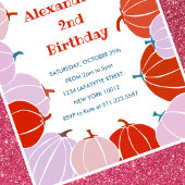 Geburtstagseinladungen Kürbismädchen Einladung