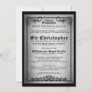 Geburtstagseinladungen zur königlichen Gala Einladung