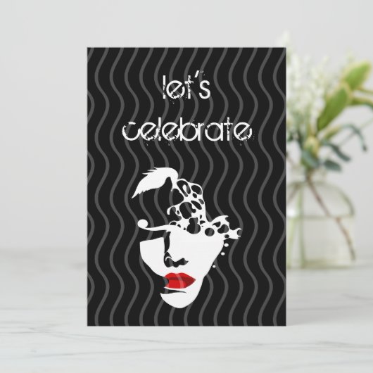 Geburtstagseinladungs-Party Einladung (Stehend Vorderseite)