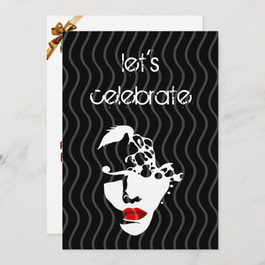 Geburtstagseinladungs-Party Einladung (Vorne/Hinten)