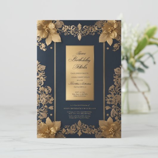 Geburtstagseinladungskarten Einladung (Stehend Vorderseite)