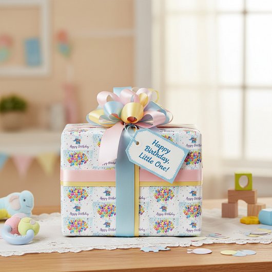 Geburtstagselefant geschenkpapier