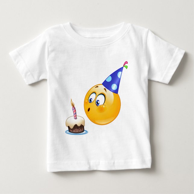 Geburtstagsemoji Baby T-shirt (Vorderseite)