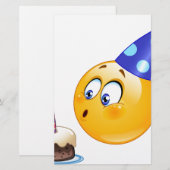 Geburtstagsemoji Briefpapier (Vorne/Hinten)