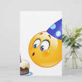 Geburtstagsemoji Briefpapier (Stehend Vorderseite)