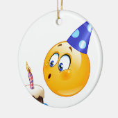 Geburtstagsemoji Keramikornament (Links)