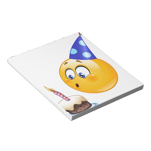 Geburtstagsemoji Notizblock (angewinkelt)