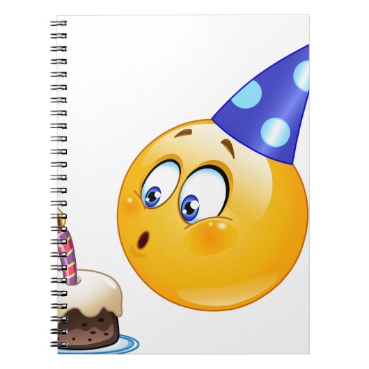Geburtstagsemoji Notizblock (Vorderseite)