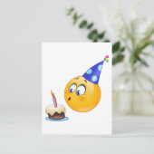 Geburtstagsemoji Postkarte (Stehend Vorderseite)