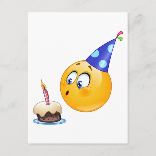 Geburtstagsemoji Postkarte (Vorderseite)