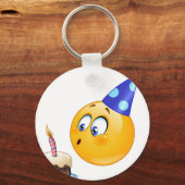 Geburtstagsemoji Schlüsselanhänger (Vorderseite)