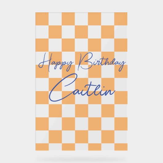 Geburtstagsempfang Acrylschild (Vorderseite)