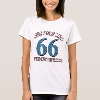 Geburtstagsentwürfe mit 66 Jährigen T-Shirt
