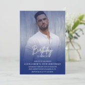 Geburtstagsessen 49. Geburtstagsfeier Foto Männer Einladung (Stehend Vorderseite)