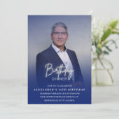 Geburtstagsessen 66. Geburtstagsfeier Foto Männer Einladung (Stehend Vorderseite)