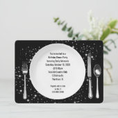 Geburtstagsessen Party auf der Bühne Einladung (Stehend Vorderseite)