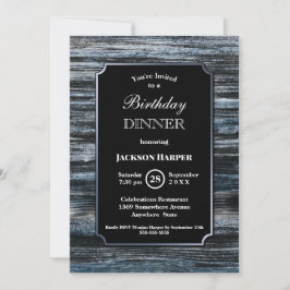 Geburtstagsessen Wood Party Einladung