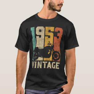 Geburtstagsfahrer Vintag 1953 Motorrad T-Shirt