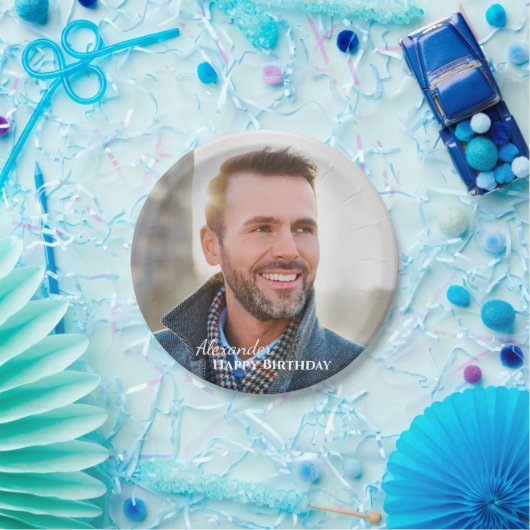 Geburtstagsfamilie Foto personalisieren Pappteller (Party)