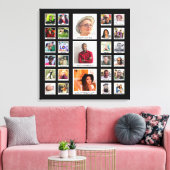 Geburtstagsfamilienfoto Collage Leinwanddruck (Insitu (Wohnzimmer))