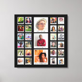 Geburtstagsfamilienfoto Collage Leinwanddruck (Vorderseite)