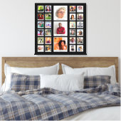 Geburtstagsfamilienfoto Collage Leinwanddruck (Insitu (Schlafzimmer))