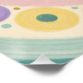 Geburtstagsfarbiger Retro-Kreis-Pattern Poster (Ecke)