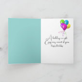 Geburtstagsfaultier mit Regenbogeneis Karte (Innenseite)