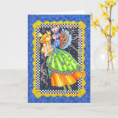 Geburtstagsfee Karte (Gelbe Blume)