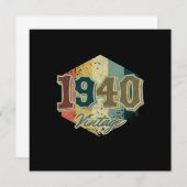 Geburtstagsfeier 1940 Vintag Retro Einladung (Vorne/Hinten)