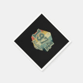 Geburtstagsfeier 1974 Vintag Retro Serviette (Ecke)