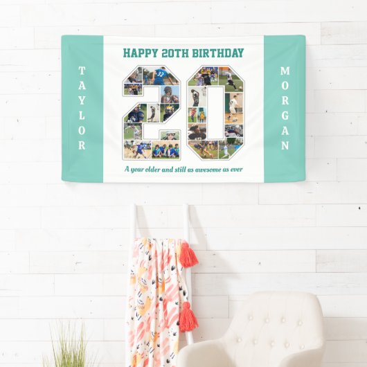 Geburtstagsfeier 20. FotoCollage Banner (Insitu)