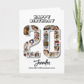Geburtstagsfeier 20. FotoCollage Karte (Vorderseite)