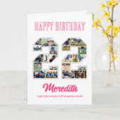 Geburtstagsfeier 22. FotoCollage Karte (Gelbe Blume)