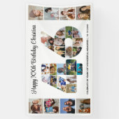 Geburtstagsfeier 46. Nummer 46 Fotocollage Banner (Vertikal)
