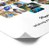 Geburtstagsfeier 46 Nummer 46 Fotocollage Poster (Ecke)