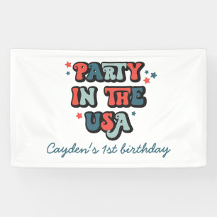 Geburtstagsfeier am 4. Juli in den USA Banner