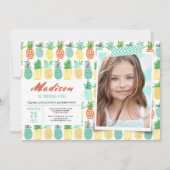 Geburtstagsfeier | Ananas | Einladungen (Vorderseite)