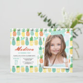 Geburtstagsfeier | Ananas | Einladungen (Stehend Vorderseite)