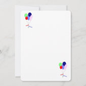 Geburtstagsfeier Ballons Einladung (Rückseite)