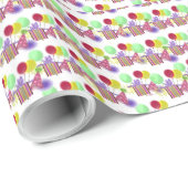 Geburtstagsfeier Ballons Geschenkpapier (Rolleneckpunkt)