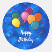 Geburtstagsfeier Ballons Runder Aufkleber (Vorderseite)