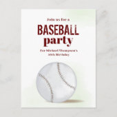 Geburtstagsfeier Baseball Kind Individuelle Postka Postkarte (Vorderseite)
