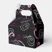 Geburtstagsfeier "Black and Pink"-Kästen Geschenkschachtel (Rückseite)